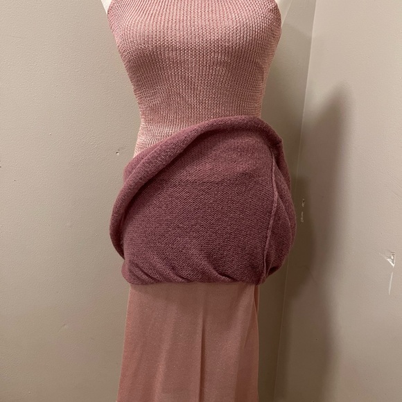 Vintage One of a kind knitted pink and violet 4 piece set - Picture 3 of 16